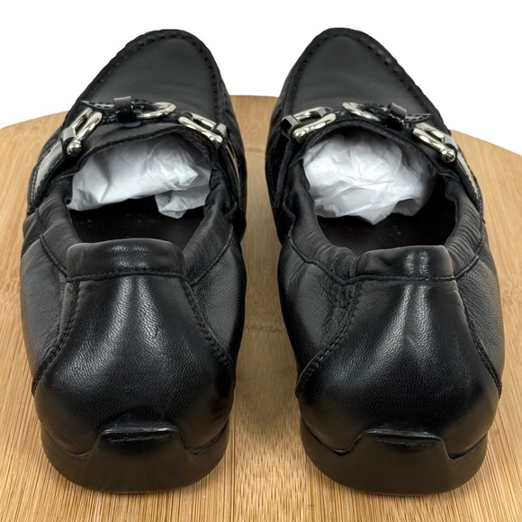 AGL Attilio Giusti Leombruni Black Leather Horse Bit Loafer EU Size 38.5 US 8.5 - Picture 2 of 14